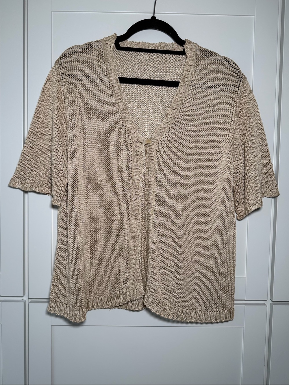 Vintage Knit Scalloped Edge Fairy Boho Chic Cottage Cardigan Sweater Top